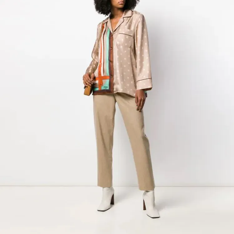 FENDI Shirts Women's Yellow Brown-1