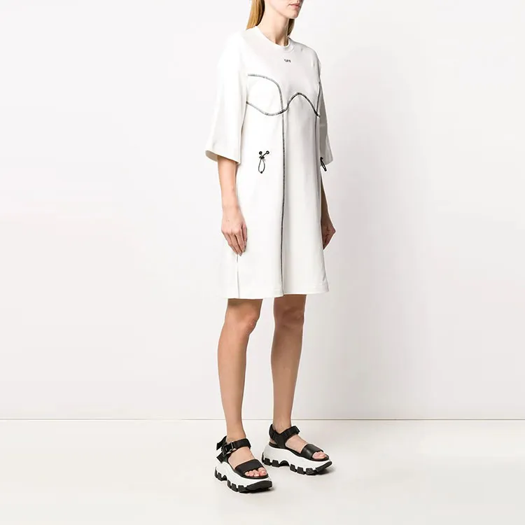OFF-WHITE Ss20 Long-Sleeved Dresses Women's White-2
