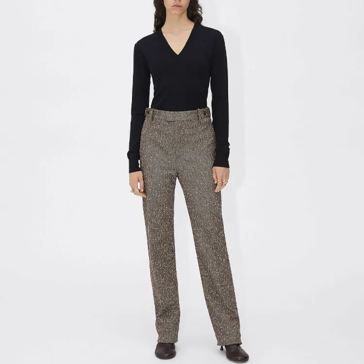 Bottega Veneta Herringbone Straight Trousers-3
