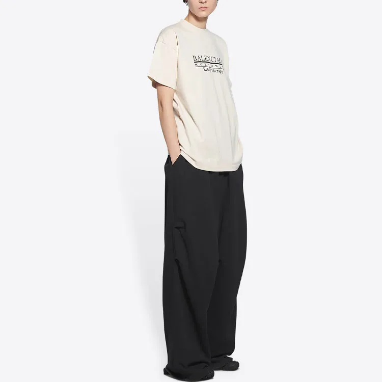 Balenciaga T Shirts Women's Light Beige-3