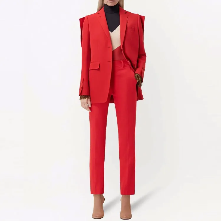 Burberry Suit Trouser Women's Bright Red-1