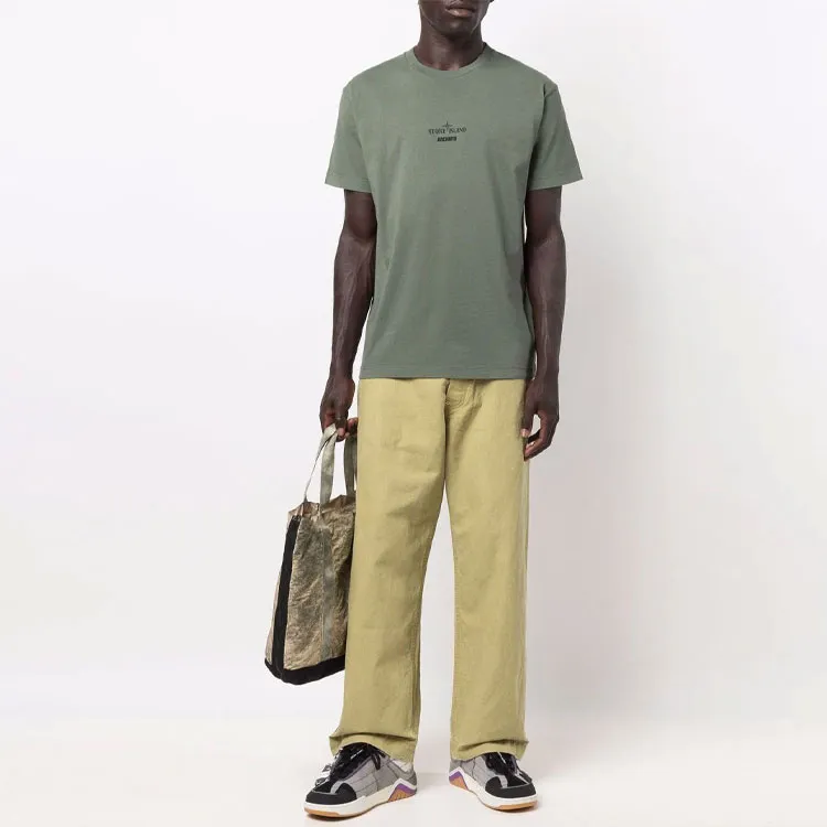 STONE ISLAND Logo Printed Crewneck T Shirt-2