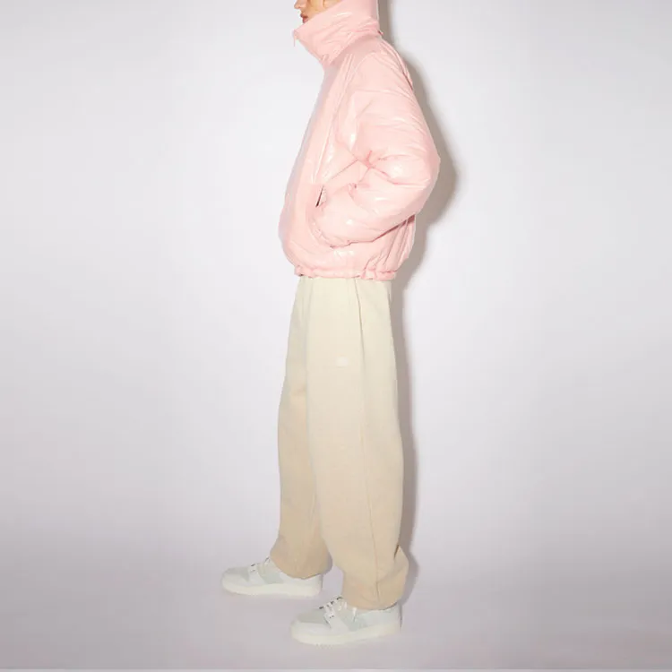 Acne Studios FW21 Solid Color Stand Collar Puffer Jacket Women's Pink-3