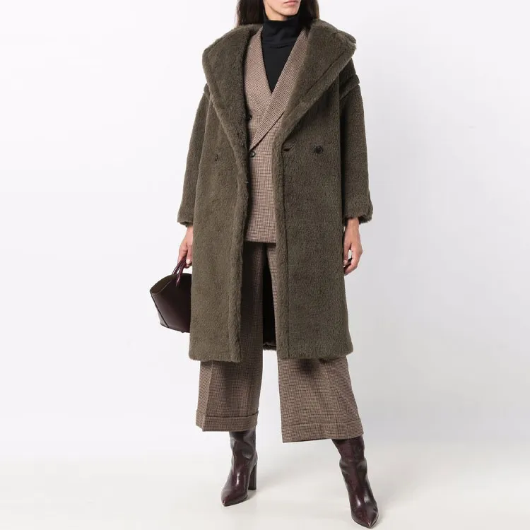 MaxMara Coats Women's Khaki Green-1
