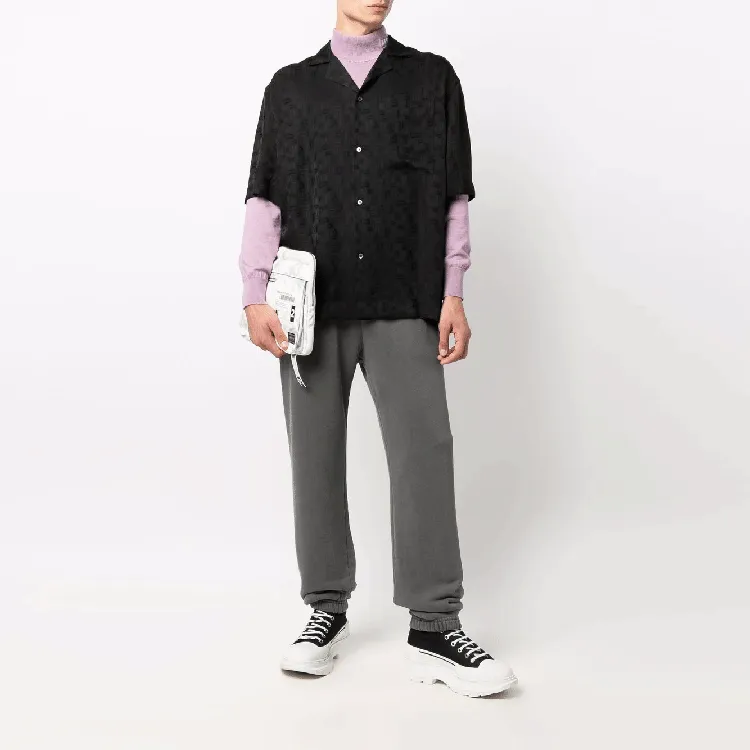 PALM ANGELS Monogram Bowling Shirt-1