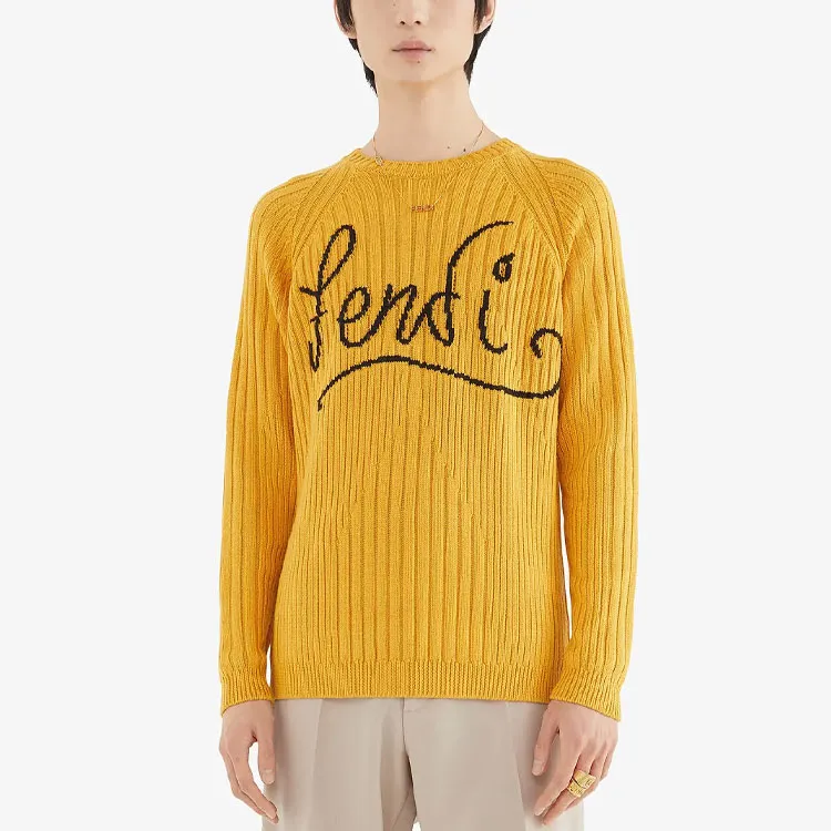 FENDI Sweaters Men Yellow-2