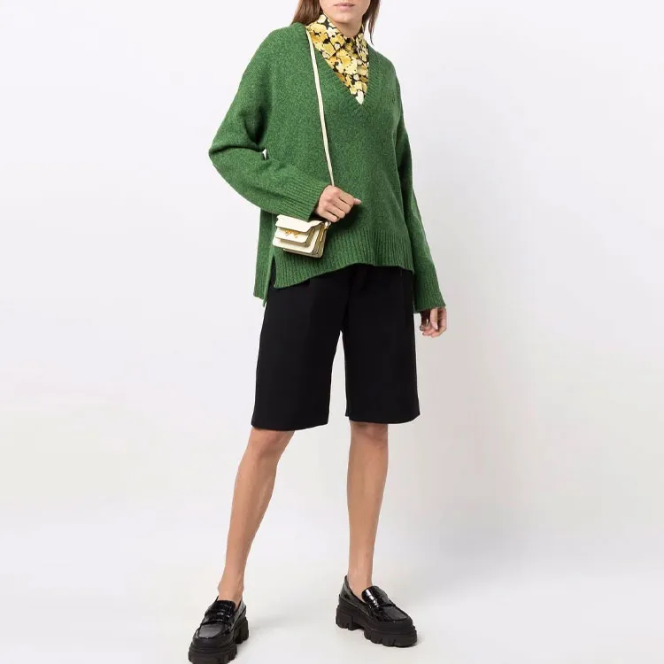 GANNI FW21 Loose Fit Sweater Women's Green-1