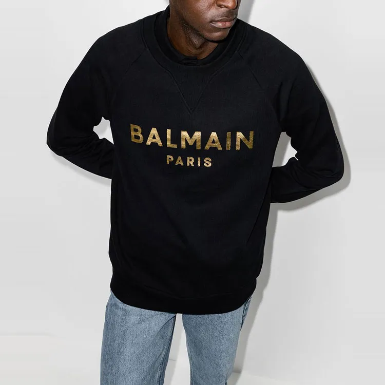 BALMAIN Sweatshirts Men Black-2