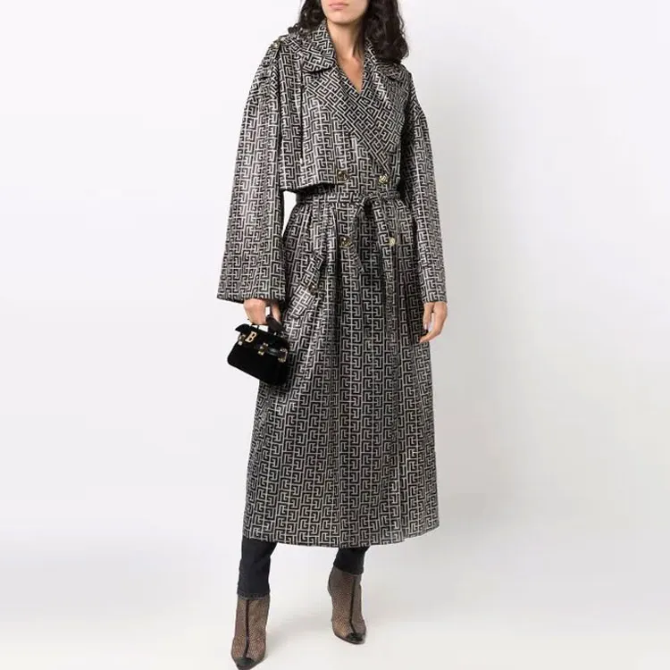 BALMAIN Trench Coats Women's Black-2