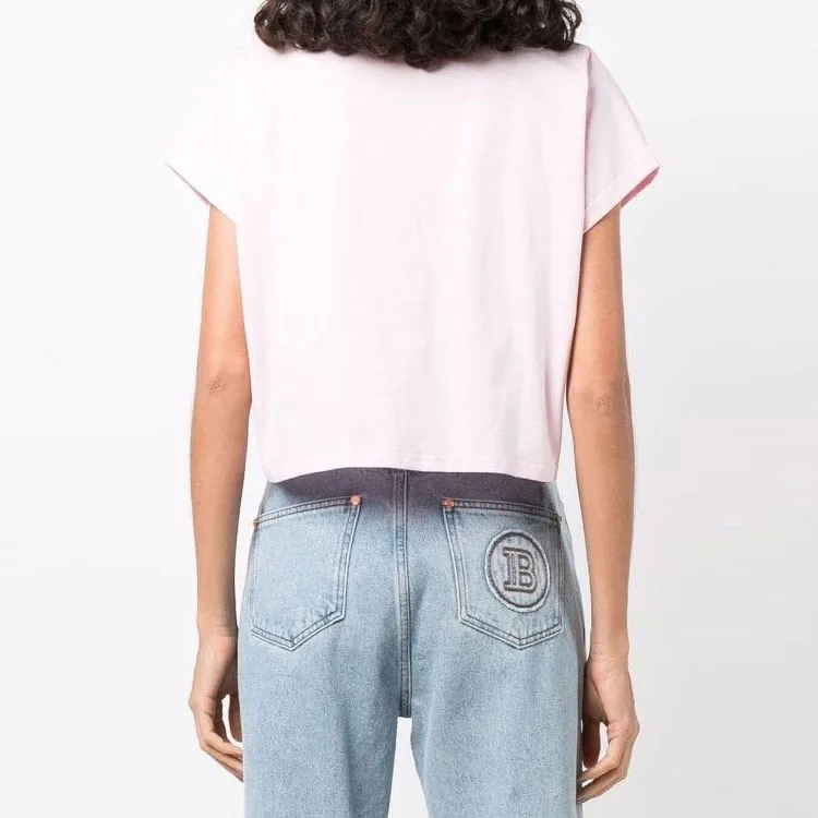 BALMAIN Crop Tops Women's Pink-2