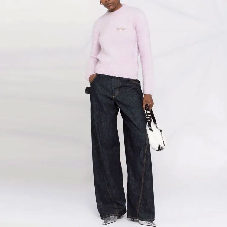 GCDS FW21 Loose Fit Sweater Women's Purple-1