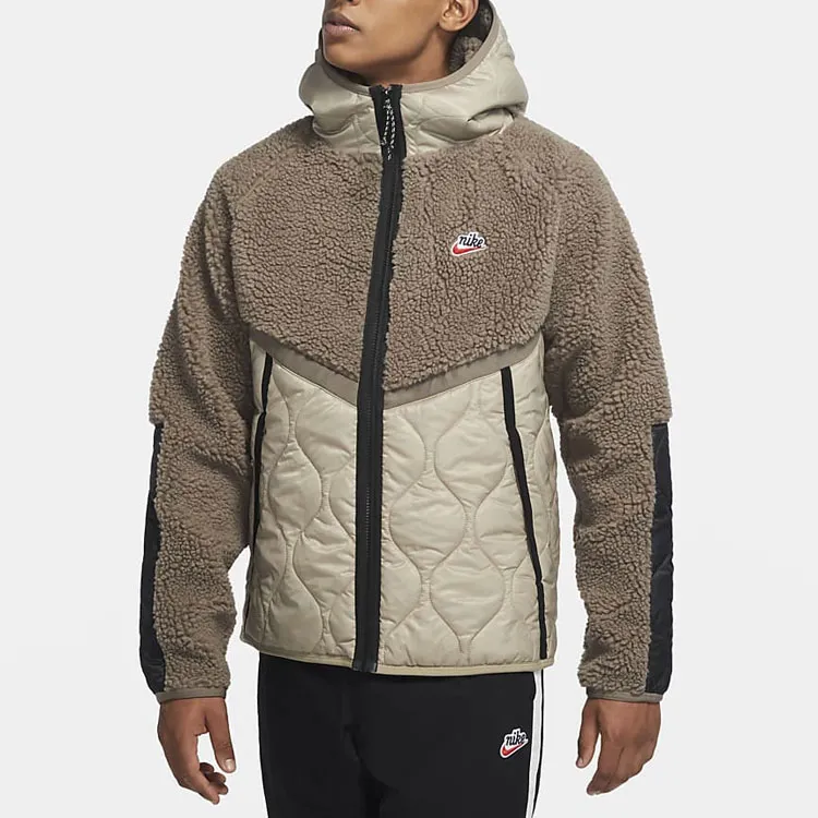 Nike Velvet Jackets Men Camel-3