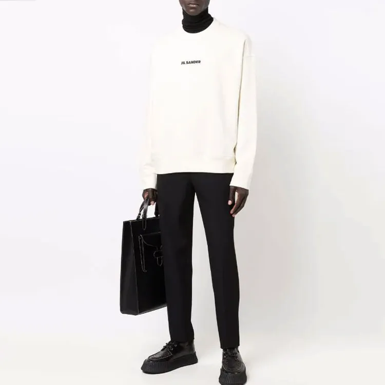 JIL SANDER Man Cotton Frontal Logo Sweatshirt-1