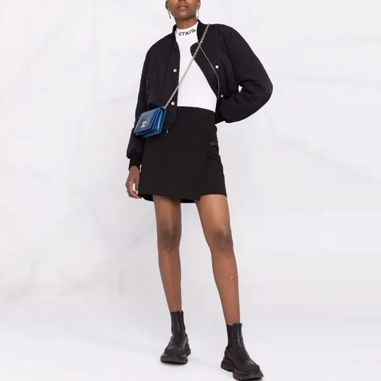 OFF-WHITE FW21 Casual Short Skirts Women's Black-1