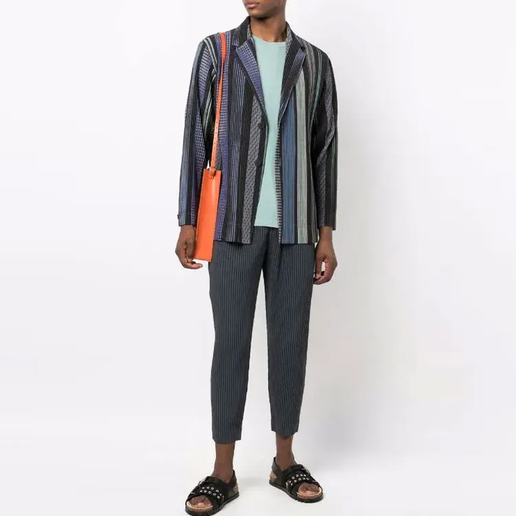 Homme Plissé Issey Miyake Shirts Men Blue-2