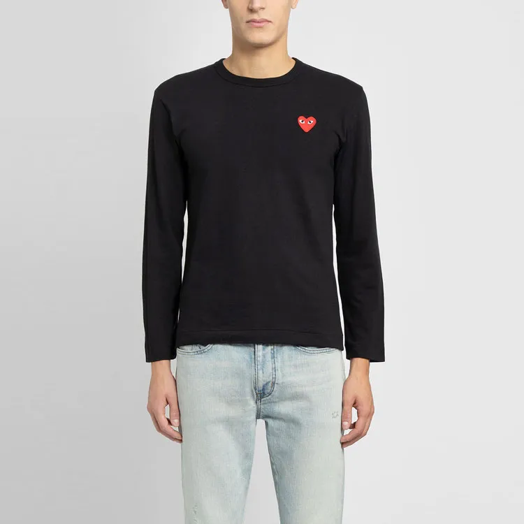 CDG Play T Shirts Men Black-1