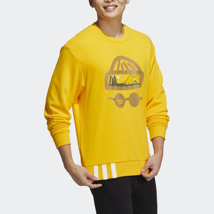 Adidas Neo Sweatshirts Men Yellow-4