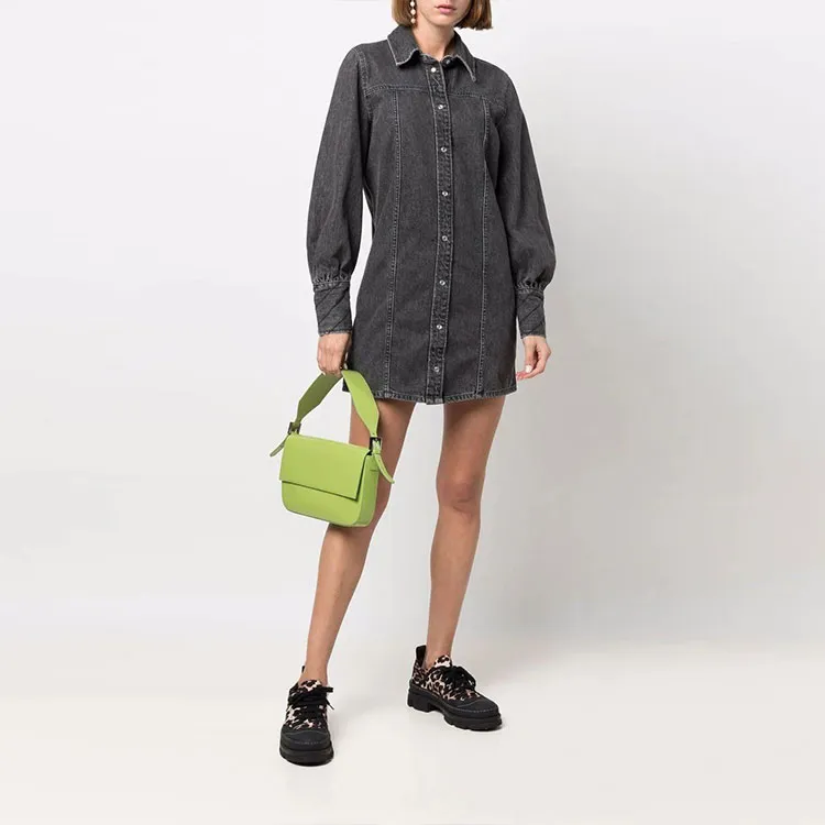 GANNI Long Sleeved Dresses Women's Black-1
