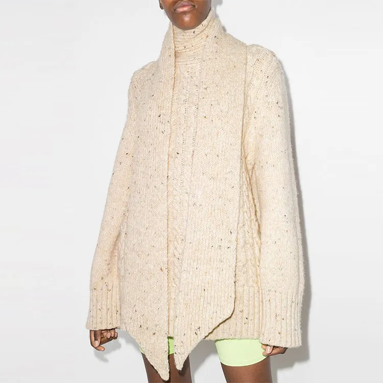 GANNI Cable Knit Sweater 'Vanilla Ice'-1