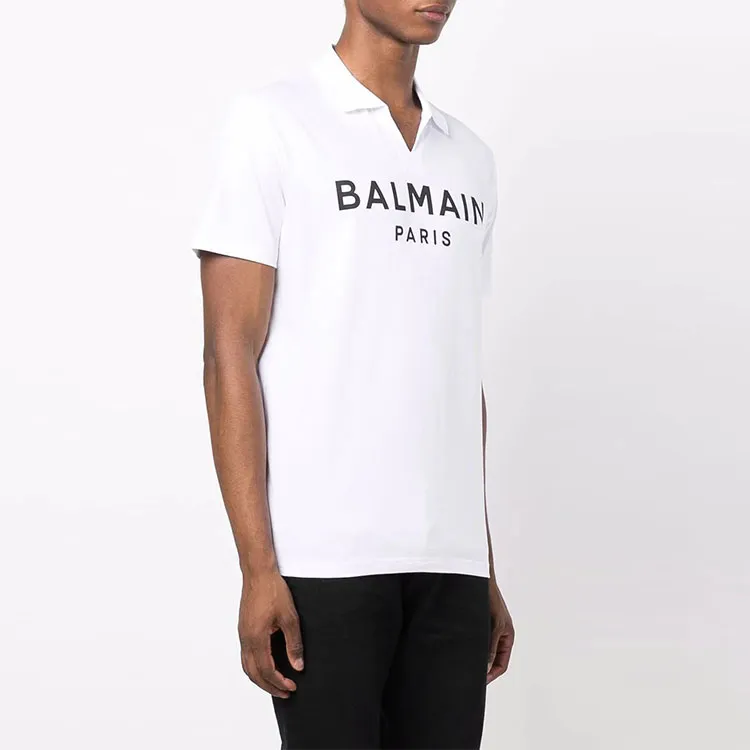 BALMAIN Polo Shirts Men White-3