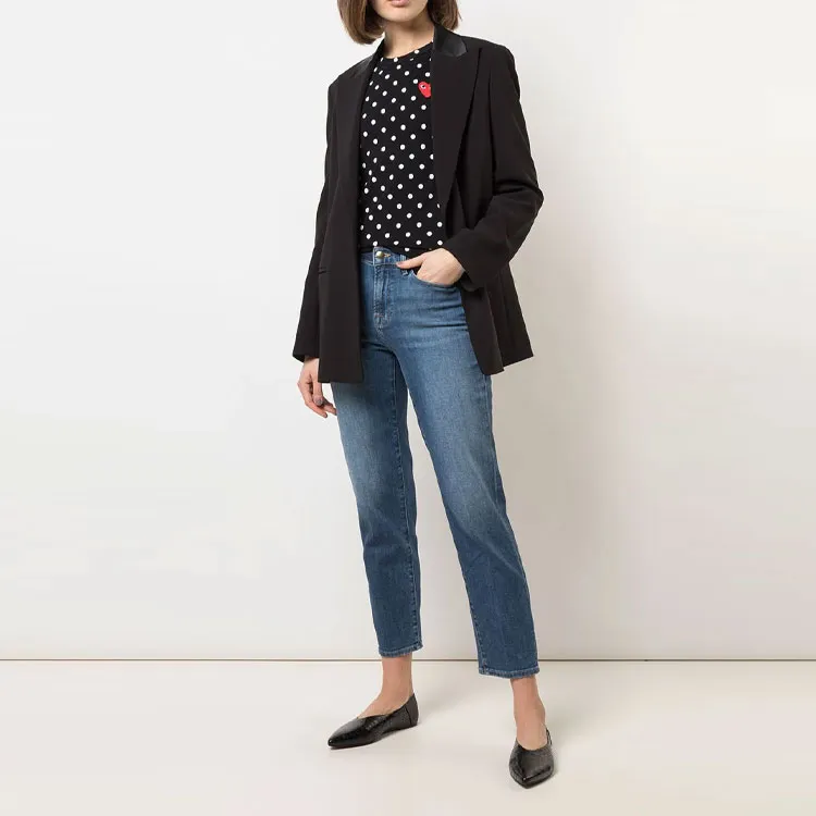 CDG Play T Shirts Women's Black-2