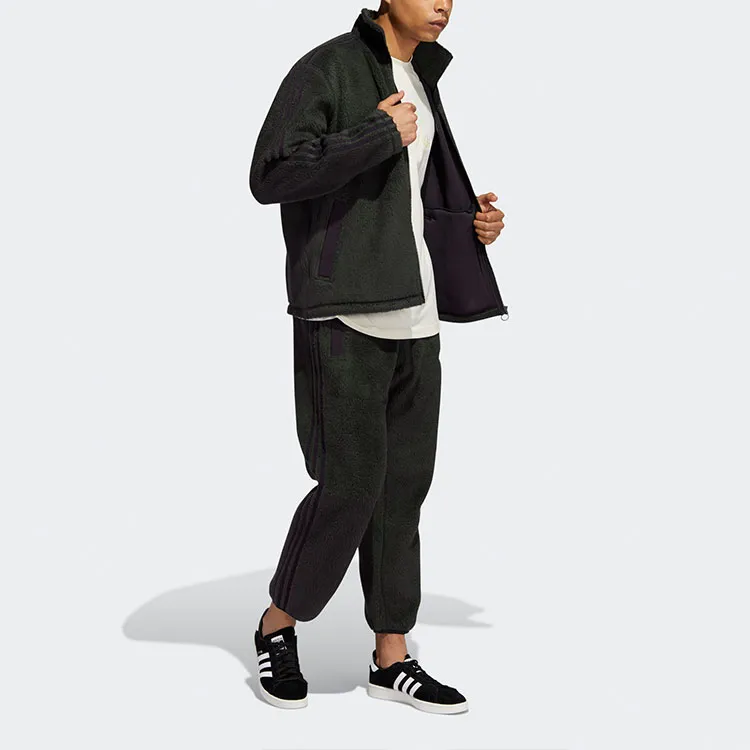 Adidas Originals SPRT FIREBIRD SHERPA Velvet Jackets Men Black-4