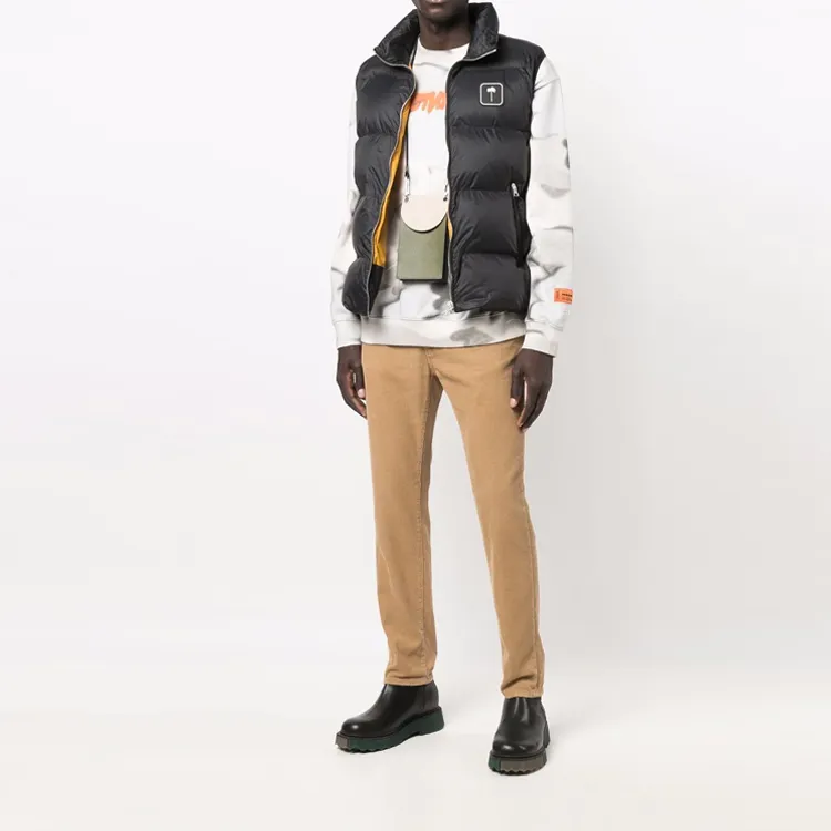 PALM ANGELS Slim Leg Corduroy Logo Trousers-1