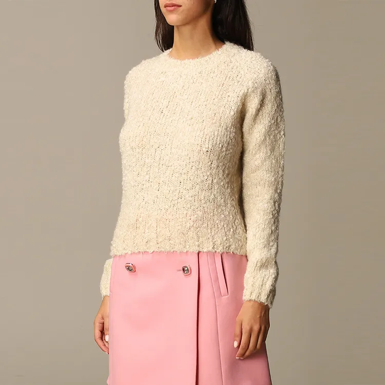 PRADA Fitted Sweater Women's Beige-4