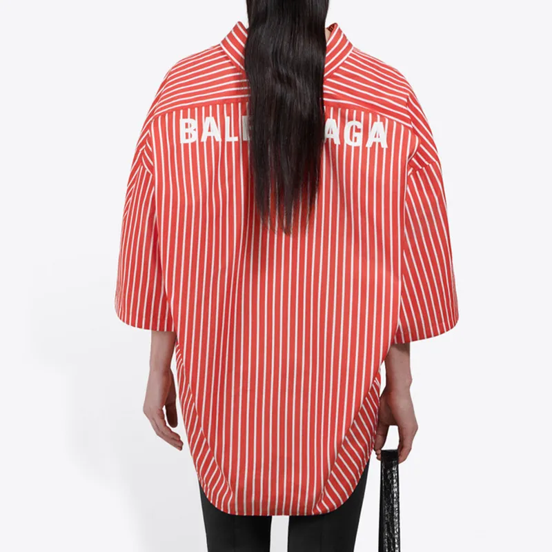 Balenciaga Shirts Women's Orange Red-3