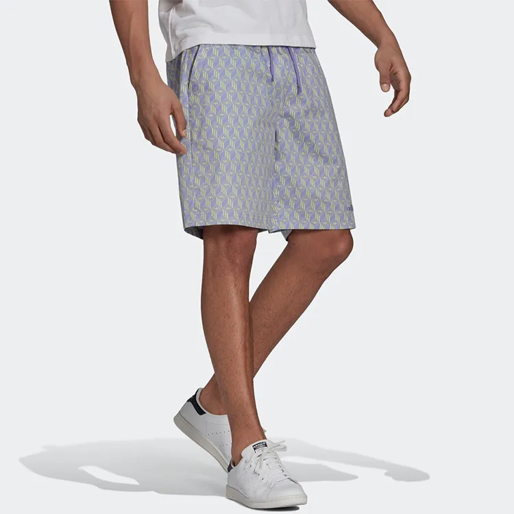 Adidas Originals Sports Shorts Men Purple Yellow-3