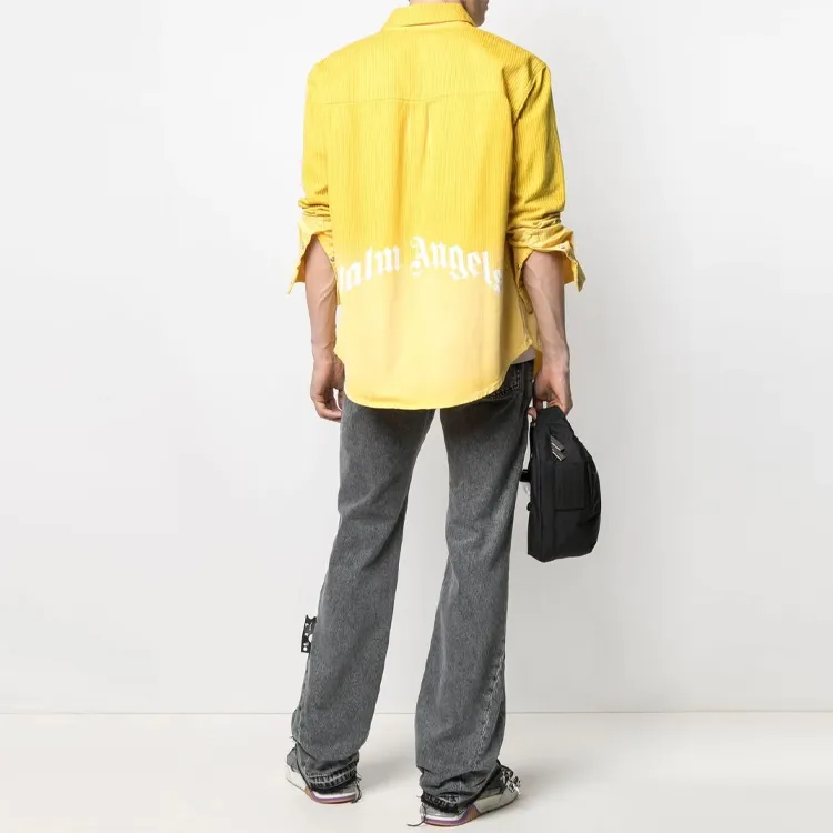PALM ANGELS Shirts Men Yellow-3
