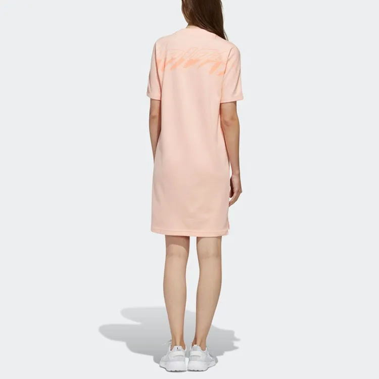 Adidas Neo Short Sleeved Dresses Women's Pink-2