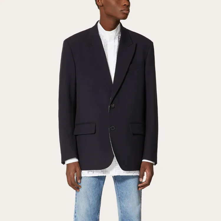 Valentino Single Breasted Long Sleeved Blazer-1