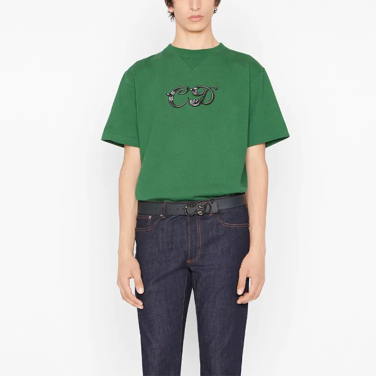 Kenny Zhang X DIOR Quarterly New Products T-Shirts Men Green-3