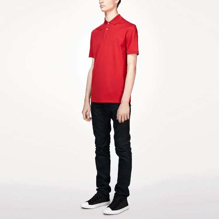 LOUIS VUITTON Polo Shirt Men's Red-3