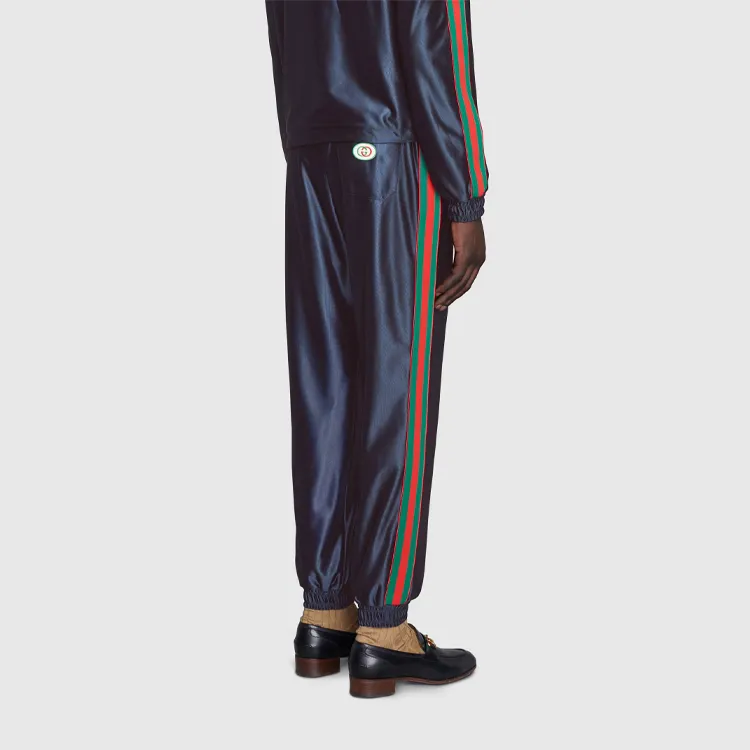 GUCCI Shiny Jersey Pant With Web-3