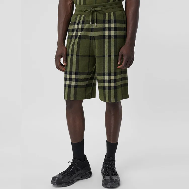 Burberry Casual Shorts Men's Dark Forest Green-3
