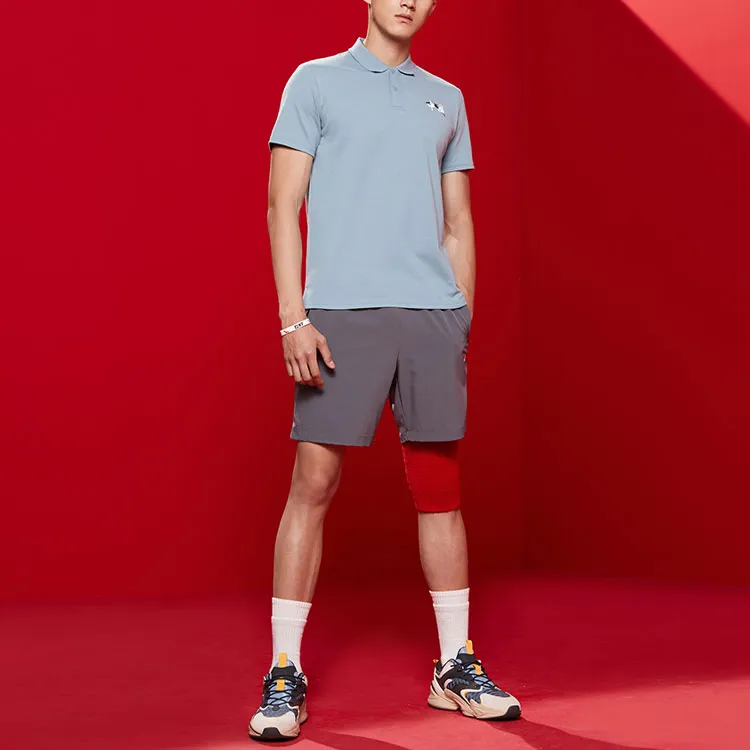 ANTA Variety Training Collection Polo Shirts Unisex Wall Gray-3