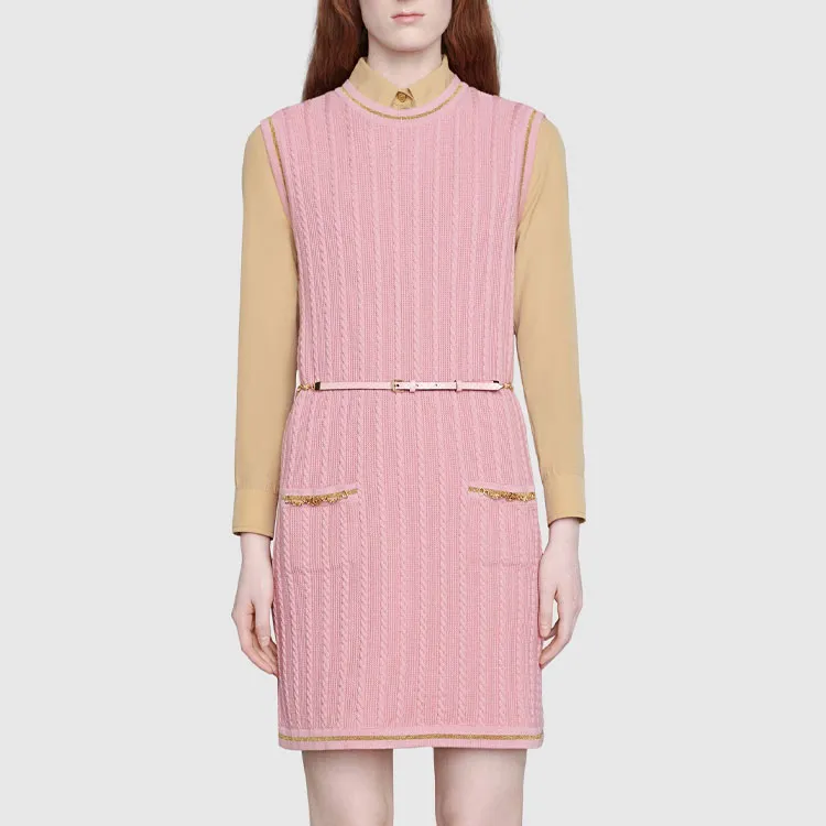 GUCCI FW21 Sleeveless Dress Women's Pink-1