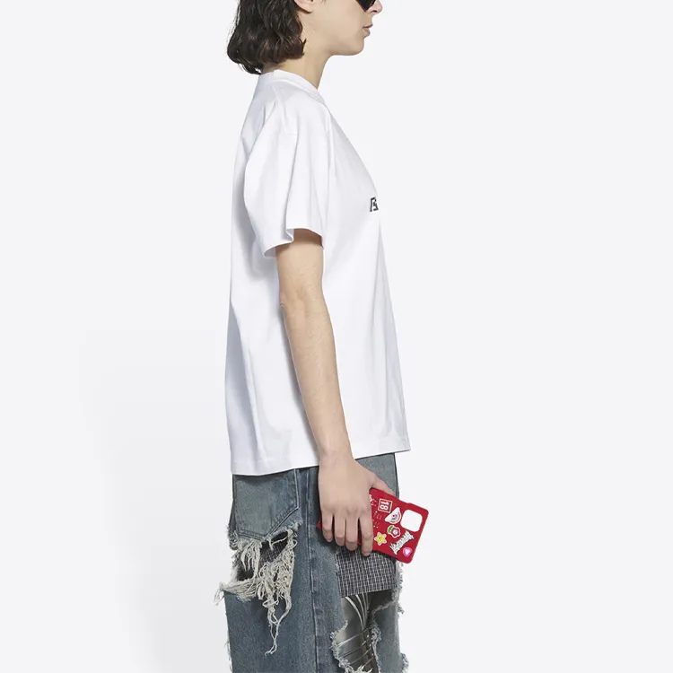 Balenciaga Women'ss Bb Pixel Medium Fit T shirt White-5