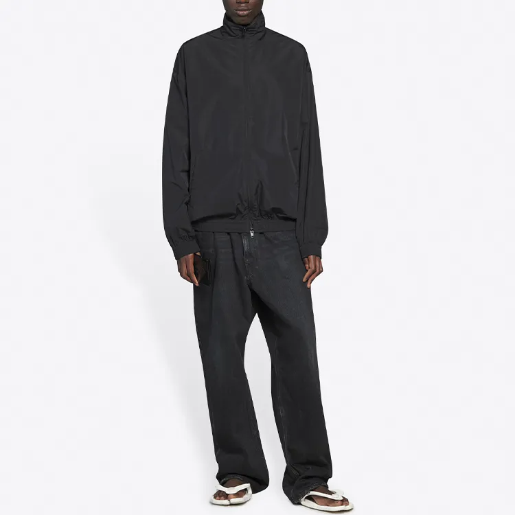 Balenciaga Windbreaker Jacket Regular Fit Men's Black-4
