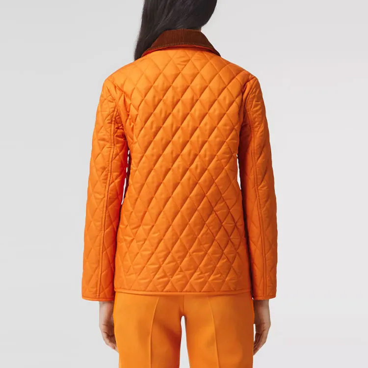 Burberry Puffer Jackets Women's Bright Orange-4