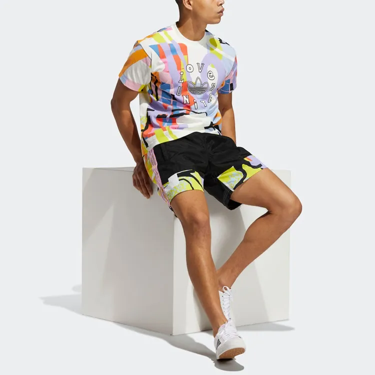 Adidas Originals Ptide Love Unites Sports Shorts Unisex Black-1
