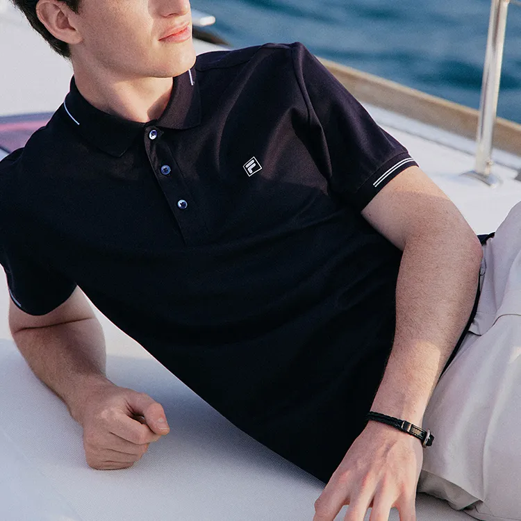 FILA Polo Shirts Men Legend Blue-3