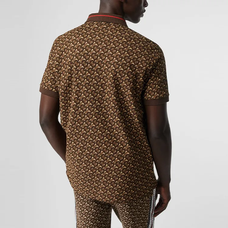 Burberry Polo Shirts Men Malle Brown-3