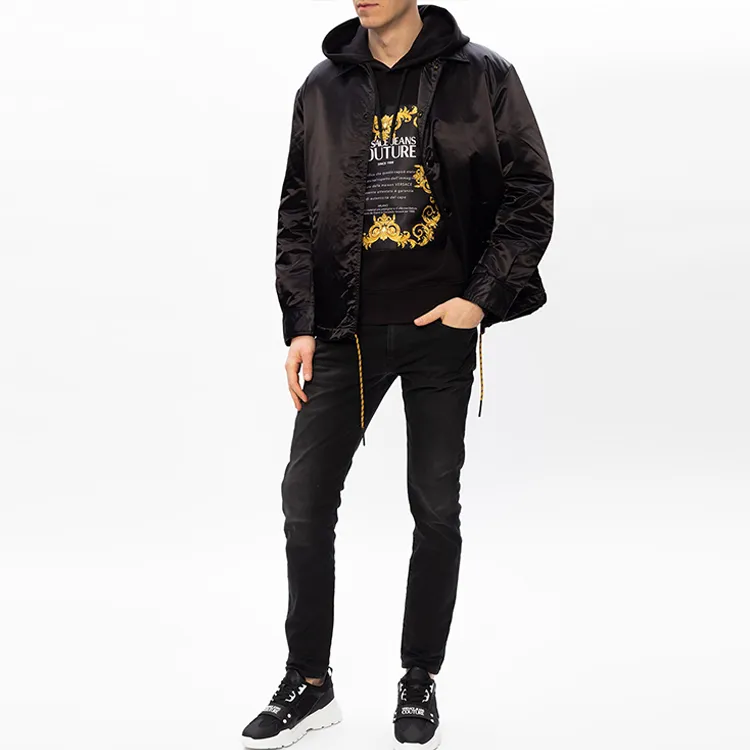 VERSACE JEANS COUTURE Baroque Logo Printed Hoodie-5