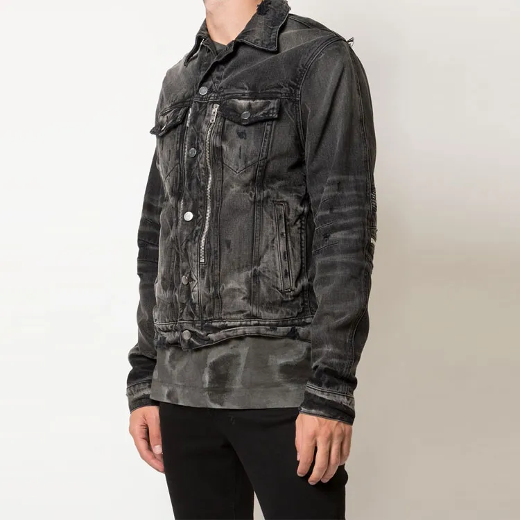 AMIRI Denim Jackets Men Black Gray Color-1