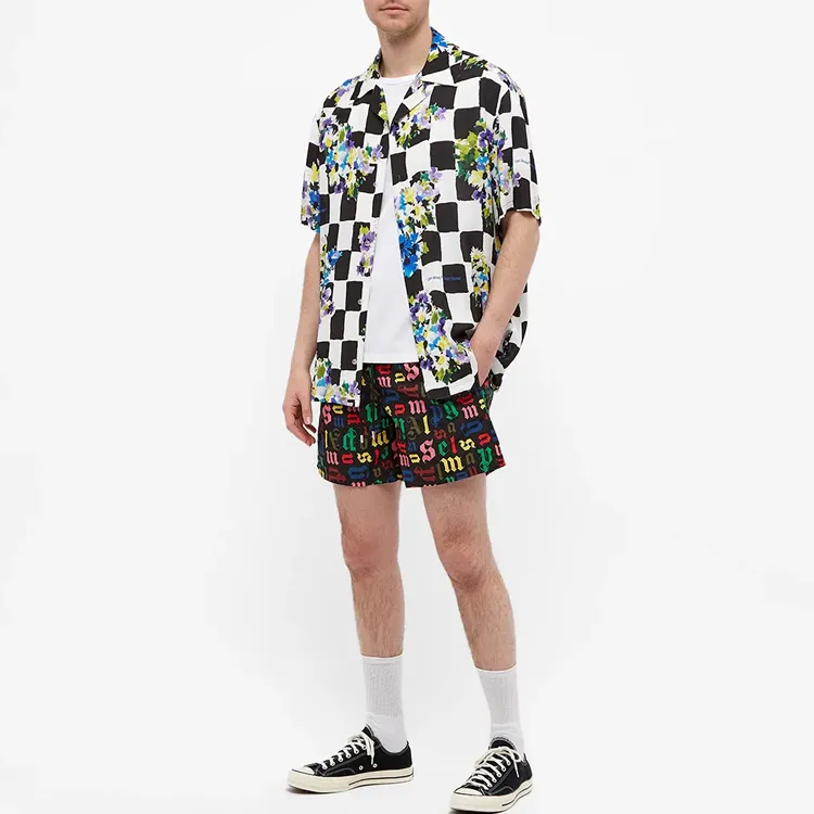 PALM ANGELS PALM ANGELS X Vilebrequin Collection Casual Shorts Men Black-5