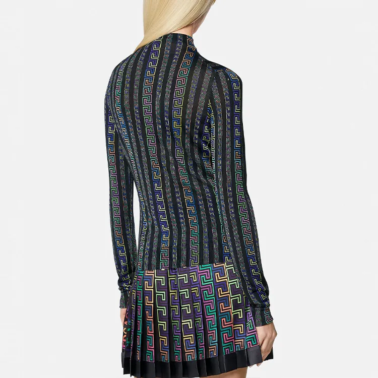 VERSACE Printed Bodysuit 'Multicolor/Black'-3