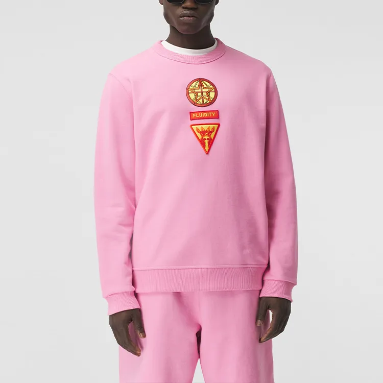 Burberry Sweatshirts Men Bubble Gum Pink Red-1